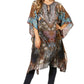 Sakkas Jenni Women's Mid Length Boho Caftan Kaftan Dress Cover up Flowy Rhinestone