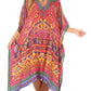 Sakkas Jenni Women's Mid Length Boho Caftan Kaftan Dress Cover up Flowy Rhinestone