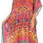 Sakkas Jenni Women's Mid Length Boho Caftan Kaftan Dress Cover up Flowy Rhinestone