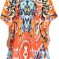 Sakkas Jenni Women's Mid Length Boho Caftan Kaftan Dress Cover up Flowy Rhinestone