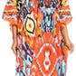 Sakkas Jenni Women's Mid Length Boho Caftan Kaftan Dress Cover up Flowy Rhinestone
