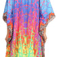 Sakkas Jenni Women's Mid Length Boho Caftan Kaftan Dress Cover up Flowy Rhinestone