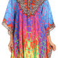 Sakkas Jenni Women's Mid Length Boho Caftan Kaftan Dress Cover up Flowy Rhinestone