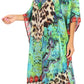 Sakkas Jenni Women's Mid Length Boho Caftan Kaftan Dress Cover up Flowy Rhinestone