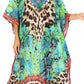 Sakkas Jenni Women's Mid Length Boho Caftan Kaftan Dress Cover up Flowy Rhinestone