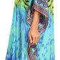 Sakkas Jenni Women's Mid Length Boho Caftan Kaftan Dress Cover up Flowy Rhinestone
