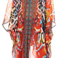 Sakkas Livi  Women's V Neck Beach Dress Cover up Caftan Top Loose with Rhinestone