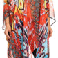 Sakkas Livi  Women's V Neck Beach Dress Cover up Caftan Top Loose with Rhinestone