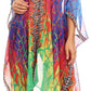Sakkas Livi  Women's V Neck Beach Dress Cover up Caftan Top Loose with Rhinestone
