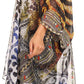 Sakkas Livi  Women's V Neck Beach Dress Cover up Caftan Top Loose with Rhinestone