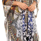 Sakkas Livi  Women's V Neck Beach Dress Cover up Caftan Top Loose with Rhinestone