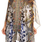 Sakkas Livi  Women's V Neck Beach Dress Cover up Caftan Top Loose with Rhinestone