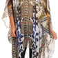 Sakkas Livi  Women's V Neck Beach Dress Cover up Caftan Top Loose with Rhinestone