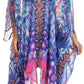 Sakkas Livi  Women's V Neck Beach Dress Cover up Caftan Top Loose with Rhinestone