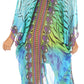 Sakkas Livi  Women's V Neck Beach Dress Cover up Caftan Top Loose with Rhinestone