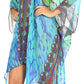 Sakkas Livi  Women's V Neck Beach Dress Cover up Caftan Top Loose with Rhinestone