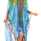 Sakkas Livi  Women's V Neck Beach Dress Cover up Caftan Top Loose with Rhinestone