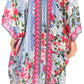 Sakkas Alvita Women's V Neck Beach Dress Top Caftan Cover up with Rhinestones