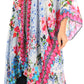 Sakkas Alvita Women's V Neck Beach Dress Top Caftan Cover up with Rhinestones