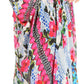 Sakkas Alvita Women's V Neck Beach Dress Top Caftan Cover up with Rhinestones