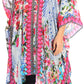 Sakkas Alvita Women's V Neck Beach Dress Top Caftan Cover up with Rhinestones