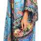 Sakkas Alvita Women's V Neck Beach Dress Top Caftan Cover up with Rhinestones