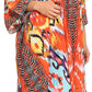 Sakkas Alvita Women's V Neck Beach Dress Top Caftan Cover up with Rhinestones