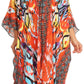 Sakkas Alvita Women's V Neck Beach Dress Top Caftan Cover up with Rhinestones