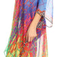Sakkas Alvita Women's V Neck Beach Dress Top Caftan Cover up with Rhinestones