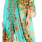 Sakkas Alvita Women's V Neck Beach Dress Top Caftan Cover up with Rhinestones