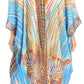 Sakkas Alvita Women's V Neck Beach Dress Top Caftan Cover up with Rhinestones