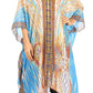 Sakkas Alvita Women's V Neck Beach Dress Top Caftan Cover up with Rhinestones
