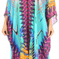 Sakkas Alvita Women's V Neck Beach Dress Top Caftan Cover up with Rhinestones