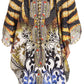 Sakkas Alvita Women's V Neck Beach Dress Top Caftan Cover up with Rhinestones