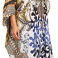 Sakkas Alvita Women's V Neck Beach Dress Top Caftan Cover up with Rhinestones