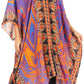 Sakkas Alvita Women's V Neck Beach Dress Top Caftan Cover up with Rhinestones