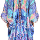 Sakkas Alvita Women's V Neck Beach Dress Top Caftan Cover up with Rhinestones