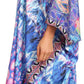 Sakkas Alvita Women's V Neck Beach Dress Top Caftan Cover up with Rhinestones