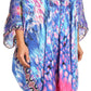 Sakkas Alvita Women's V Neck Beach Dress Top Caftan Cover up with Rhinestones