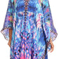 Sakkas Alvita Women's V Neck Beach Dress Top Caftan Cover up with Rhinestones
