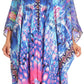 Sakkas Alvita Women's V Neck Beach Dress Top Caftan Cover up with Rhinestones