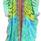 Sakkas Alvita Women's V Neck Beach Dress Top Caftan Cover up with Rhinestones