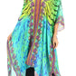 Sakkas Alvita Women's V Neck Beach Dress Top Caftan Cover up with Rhinestones