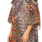 Sakkas Maris Women's Casual Shift 3/4 Sleeve Short Mini Dress A Line Print Silky