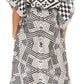 Sakkas Delma Women's Long Maxi Column V-neck Short Sleeve Slim Dress with Print
