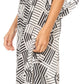 Sakkas Delma Women's Long Maxi Column V-neck Short Sleeve Slim Dress with Print