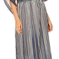 Sakkas Delma Women's Long Maxi Column V-neck Short Sleeve Slim Dress with Print