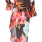 Sakkas Rema Women's Boho Shift Tunic High Low  V-neck Long Sleeve Dress with Print