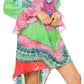 Sakkas Rema Women's Boho Shift Tunic High Low  V-neck Long Sleeve Dress with Print
