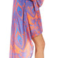 Sakkas Rema Women's Boho Shift Tunic High Low  V-neck Long Sleeve Dress with Print